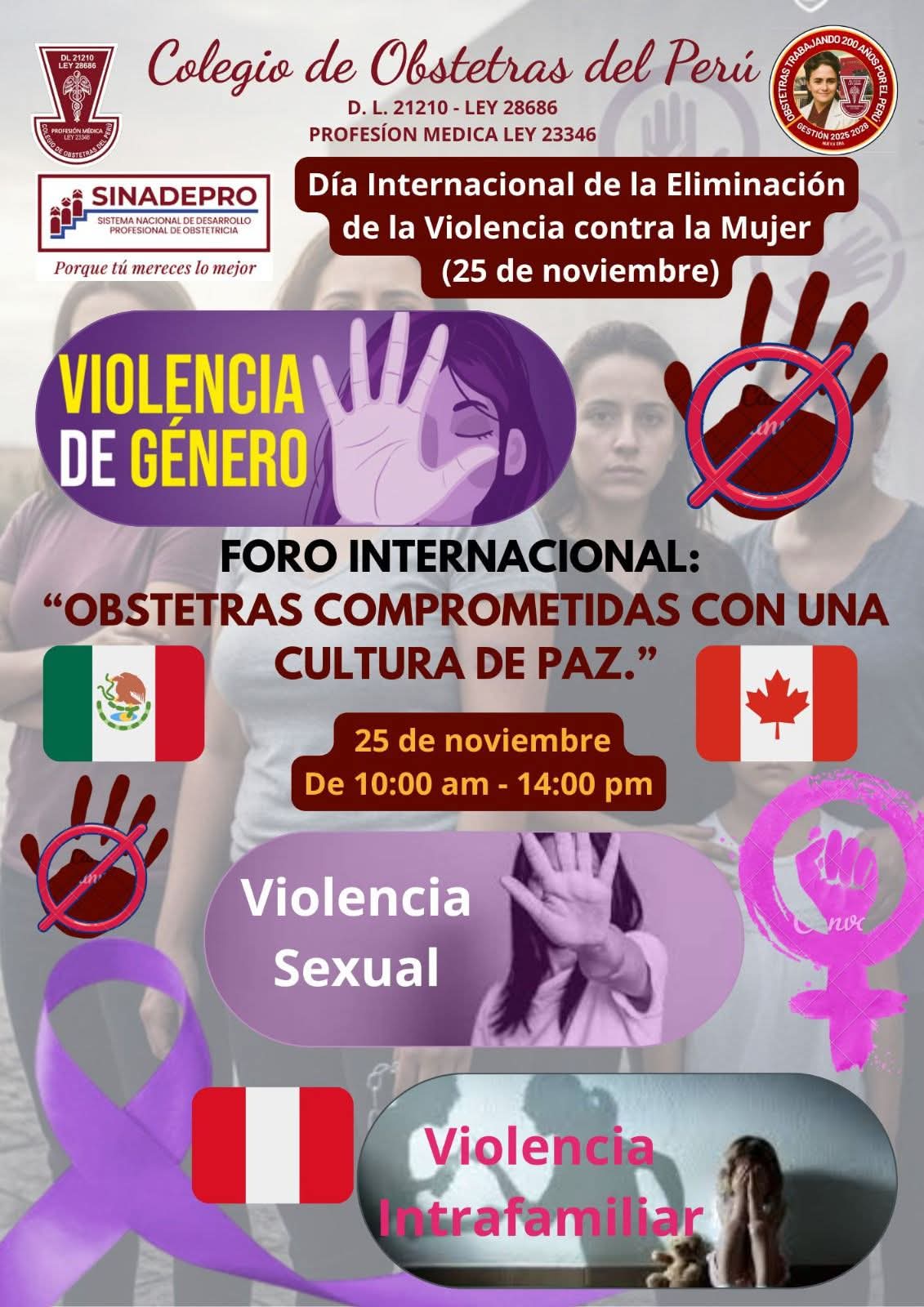 FORO INTERNACIONAL “OBSTETRAS COMPROMETIDAS CON UNA CULTURA DE PAZ”