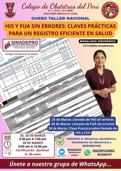 CURSO TALLER HIS Y FUA SIN ERRORES: CLAVES PRÁCTICAS PARA UN REGISTRO EFICIENTE EN SALUD